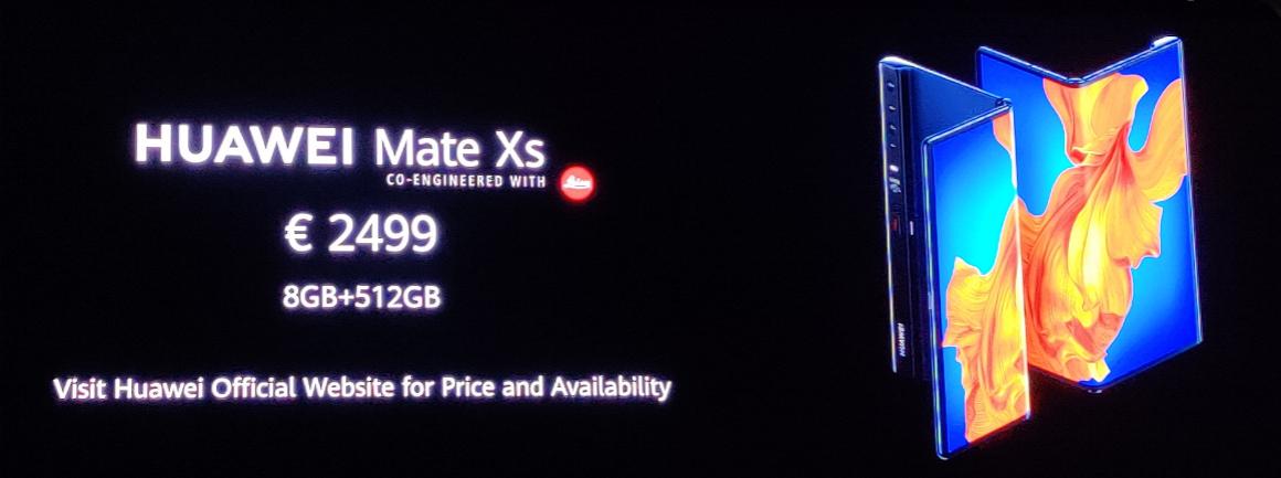 De Huawei Mate Xs is vandaag officieel gelanceerd, maar wel met een forse prijskaart.