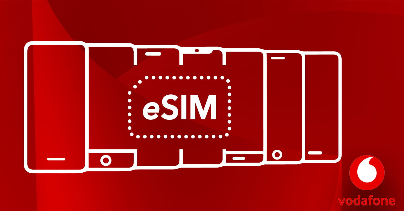 Per vandaag ondersteunt Vodafone ook e-SIM.